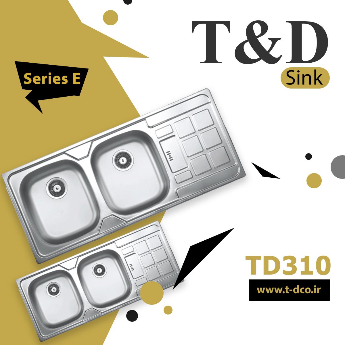 سینک ظرفشویی تی اند دی مدل TD310E